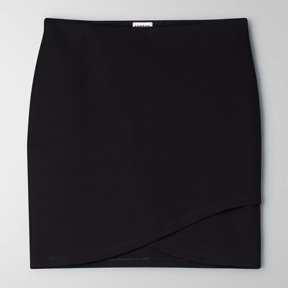 Aritzia faux wrap mini skirt - Picture 2 of 5